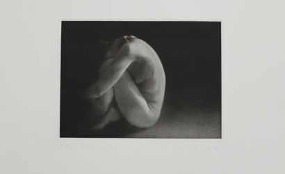 Mikio WATANABE (1954-).
Nu accroupi.
Gravure...