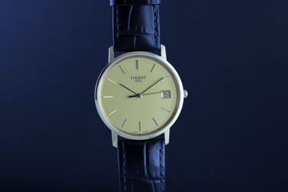 TISSOT
Montre bracelet en or 18k. Boitier...