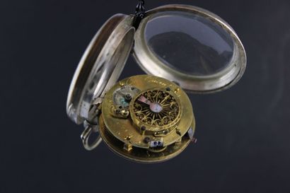 Charles OUDIN
Montre coq en argent. Boitier...