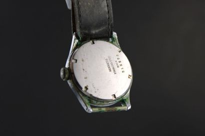 ANGELUS. 
Montre bracelet chromée. Boitier...
