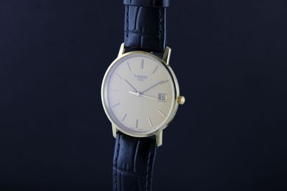 TISSOT
Montre bracelet en or 18k. Boitier...