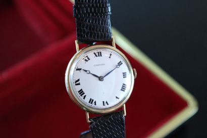 CARTIER
Montre bracelet en or jaune 18k....