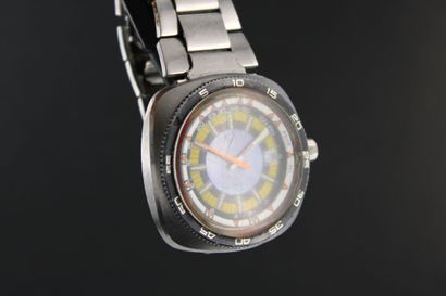 PROVHOR. 
Montre bracelet chromée. Boitier...