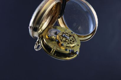 BERTHOUD
Montre coq en or jaune 18k. Boitier...