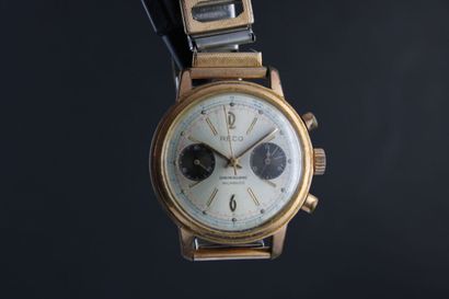 RECO
Montre chronographe bracelet plaqué...