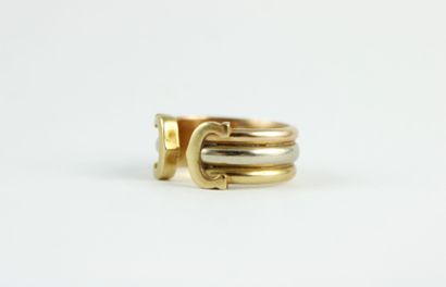 CARTIER 
Bague double C grand modèle or jaune...