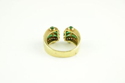 Bague jonc en or jaune 18 K ( 750/1000) à...