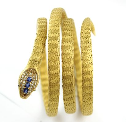 Exceptionnel et rare bracelet serpent armille...