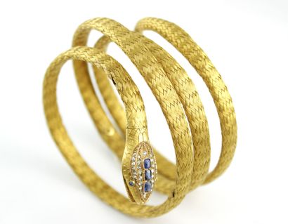 Exceptionnel et rare bracelet serpent armille...