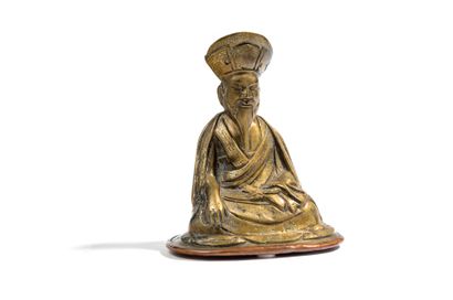 VIETNAM, XIXe SIÈCLE
Sujet en bronze doré...