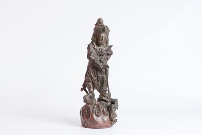 CHINE, VERS 1900
Sculpture en bronze avec...