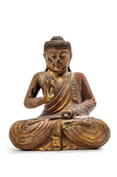 CHINE, DÉBUT XXe SIÈCLE
Sculpture en bois...