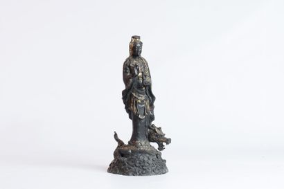 CHINE, XXe SIÈCLE
Sculpture en fonte avec...