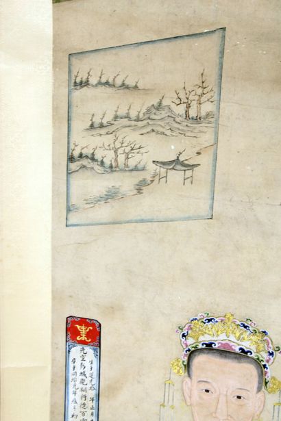 CHINE, FIN DE LA PÉRIODE QING
Peinture à...