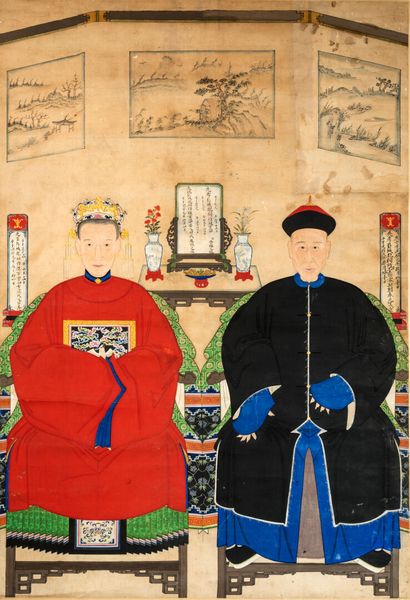 CHINE, FIN DE LA PÉRIODE QING
Peinture à...