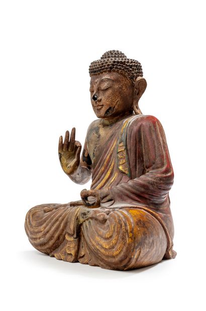 CHINE, DÉBUT XXe SIÈCLE
Sculpture en bois...