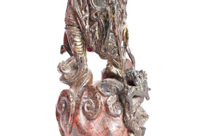 CHINE, VERS 1900
Sculpture en bronze avec...