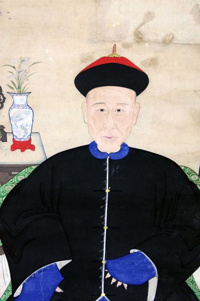 CHINE, FIN DE LA PÉRIODE QING
Peinture à...