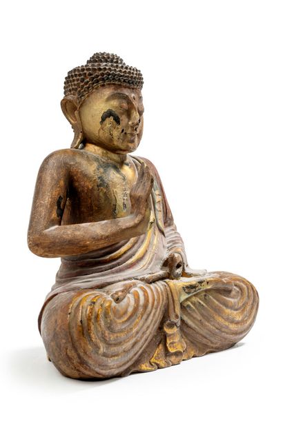 CHINE, DÉBUT XXe SIÈCLE
Sculpture en bois...