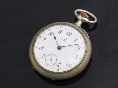 OMEGA
Montre de gousset en acier. Boitier...