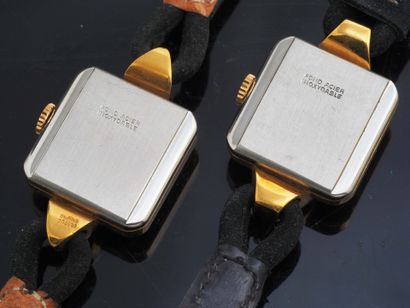 ANONYME
Réunion de deux montres neuves de...