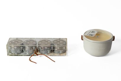 LOUIS VUITTON 
Réunion de bougies comprenant...