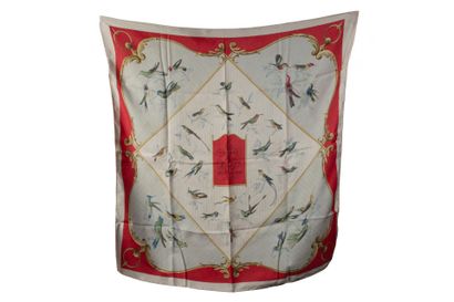 HERMES PARIS 
Silk square. 
Model: Volière...