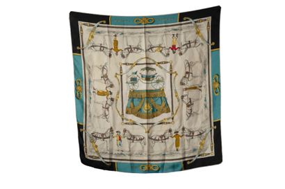 HERMES
Silk square.
Harnais à l'anglaise