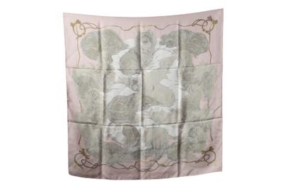 HERMES 
Silk square.
Pékinois