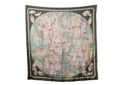 HERMES
Silk square.
Lotus flowers