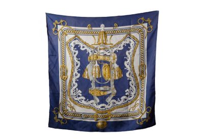 HERMES 
Silk square.
Cour de bride