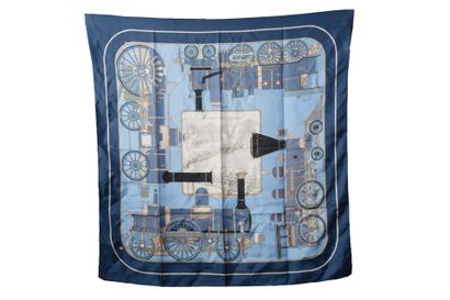 HERMES
Silk square.
Steam locomotive