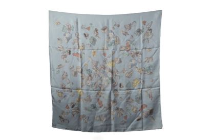 HERMES 
Silk square.
Minéraux