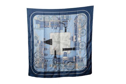 HERMES
Silk square.
Steam locomotive