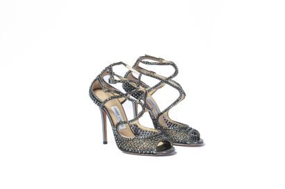 JIMMY CHO 
Silver pumps adorned with synthetic...