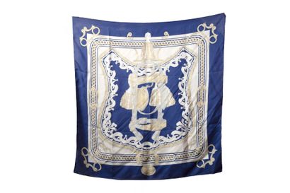 HERMES 
Silk square.
Cour de bride