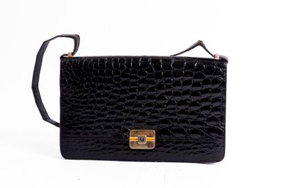 CHRISTIAN DIOR
Black crocodile clutch bag,...