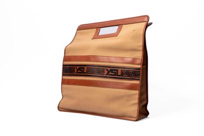 YVES SAINT LAURENT 
Tote bag in beige canvas...