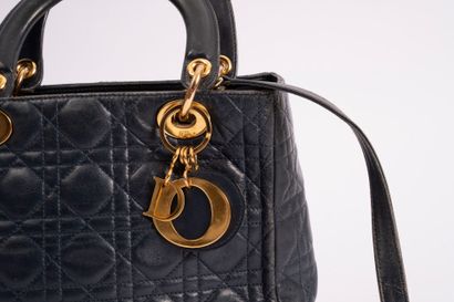 CHRISTIAN DIOR
Lady Dior bag in navy blue...