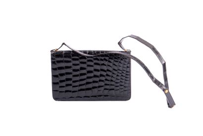 CHRISTIAN DIOR
Black crocodile clutch bag,...