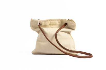 HERMES 
Aline bag in chevron canvas and barenia...
