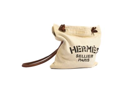 HERMES 
Aline bag in chevron canvas and barenia...