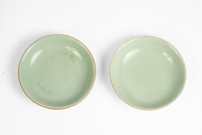 CHINA, 19th century 
Suite of two celadon...