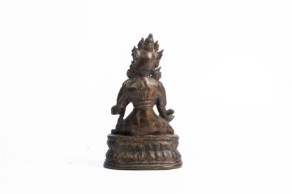 TIBET, 20th century
Bronze subject with brown...