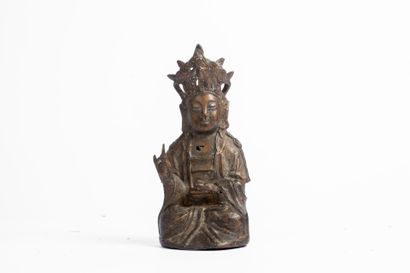 CHINA, 20th century
Bronze subject with brown...