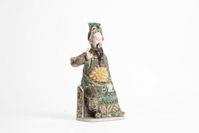 CHINA, 20th century
Enameled porcelain statuette...