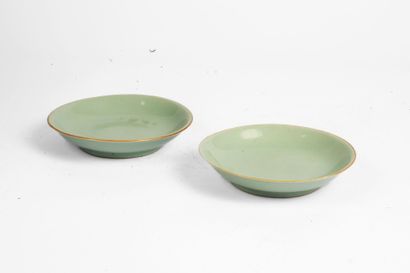 CHINA, 19th century 
Suite of two celadon...