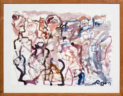 Aurel COJAN (1914-2005)
Scène de rue
Aquarelle...