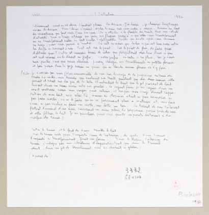 Fred DEUX (1924-2015)
L'initiateur, 1982
Technique...