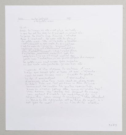 Fred DEUX (1924-2015)
Sans titre, 1981
Mine...